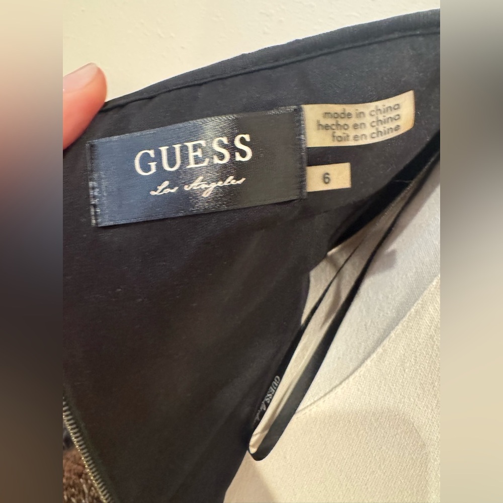 Guess Black Sequin and Feathers Mini Dress - Picture 7 of 8